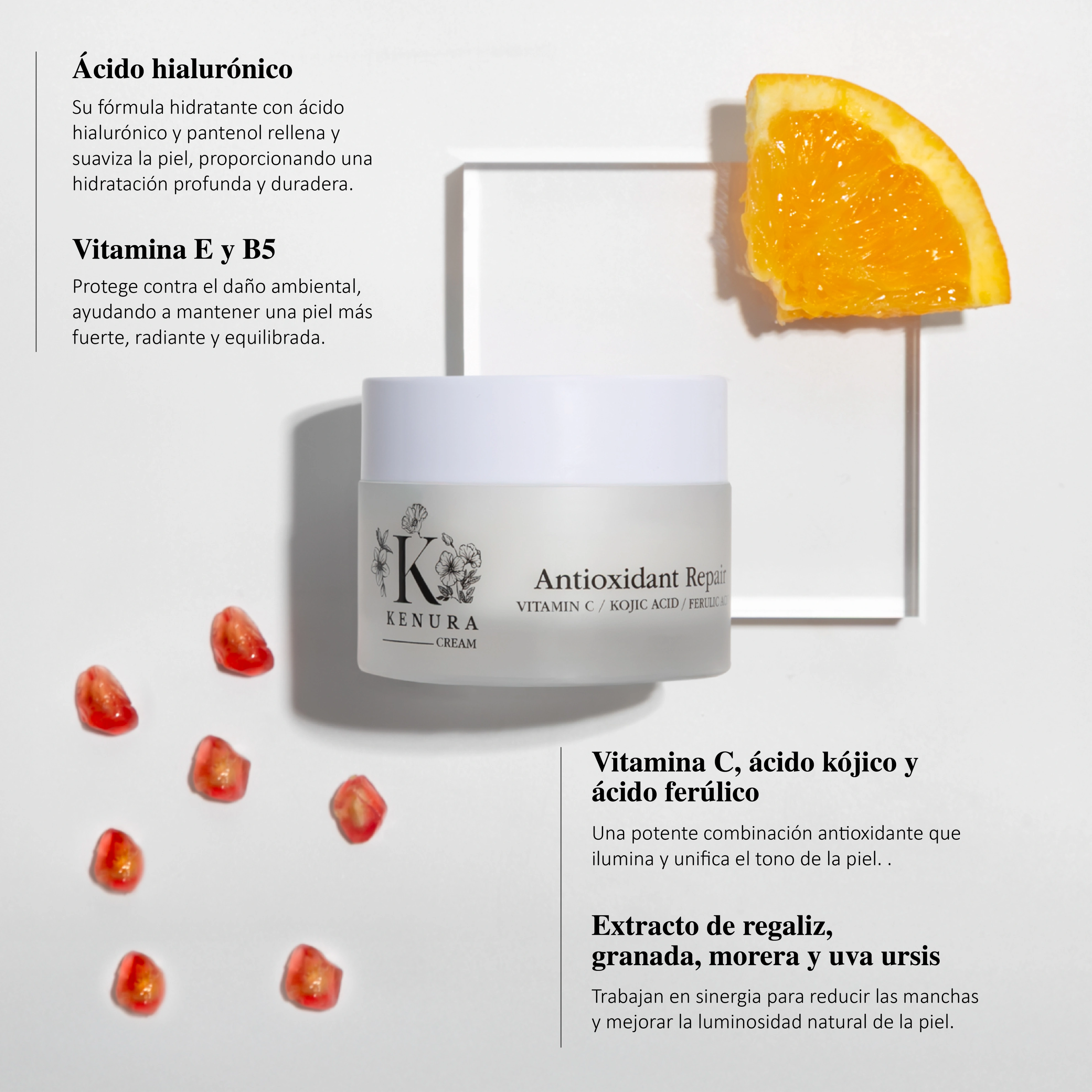 Antioxidant Repair Cream | Despigmentante con Vitamina C y Ácido Kójico